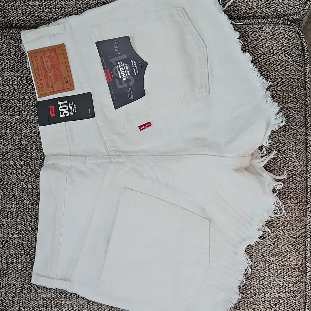 Levi's 501 White Women's Denim Shorts
